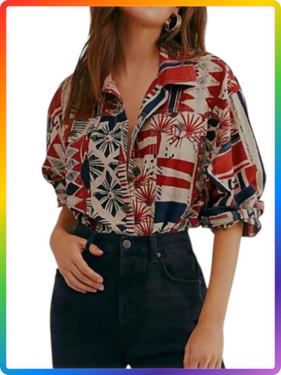 Free People Jackets & Blazers - Free People Golden Nile Shirt Jacket SIZE L Aztec Multicolor Crop Shacket